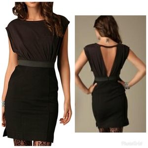 FREE PEOPLE Black Love City Ponte Casual Dress